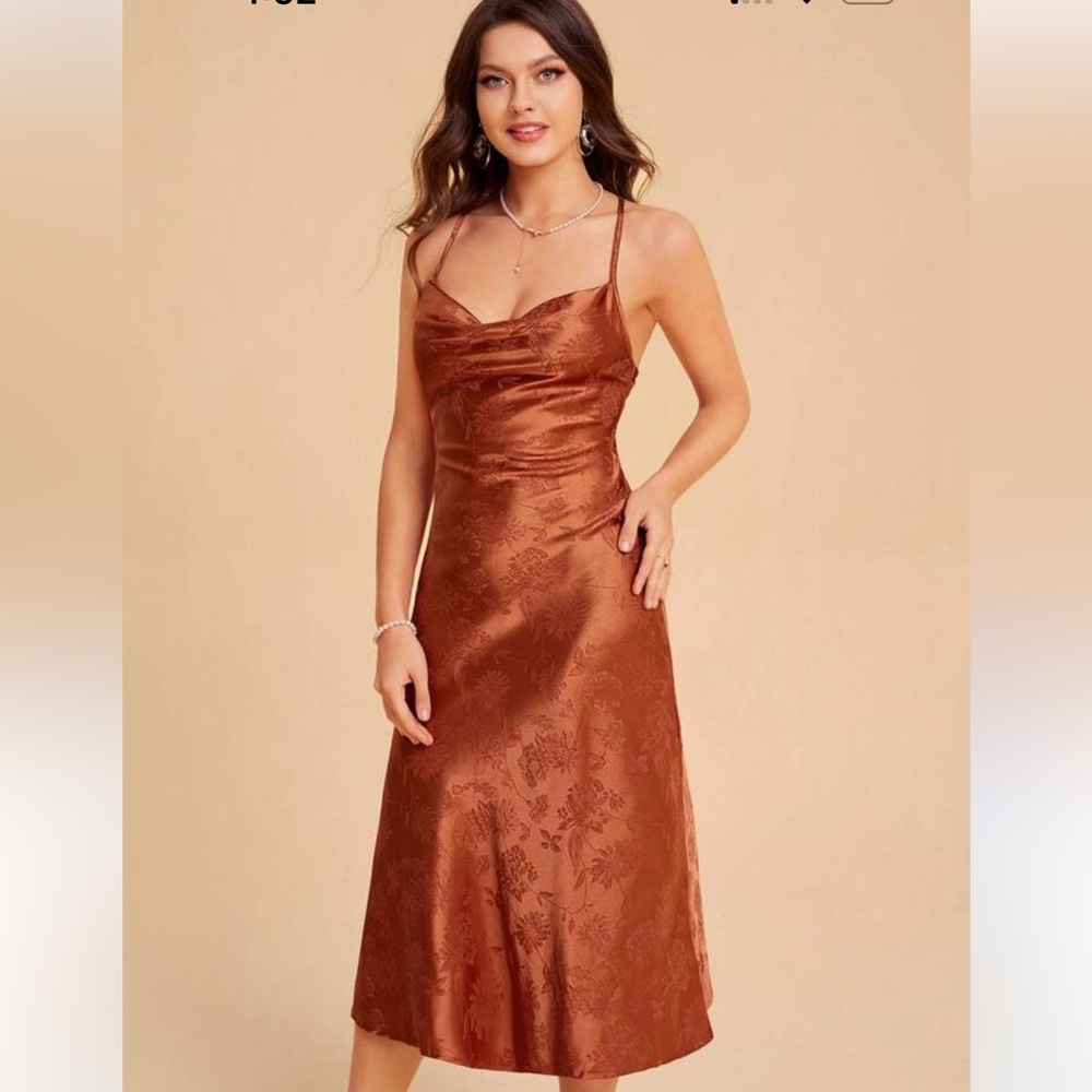 Floral Satin Dress